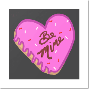 Heart shaped donut be mine Posters and Art